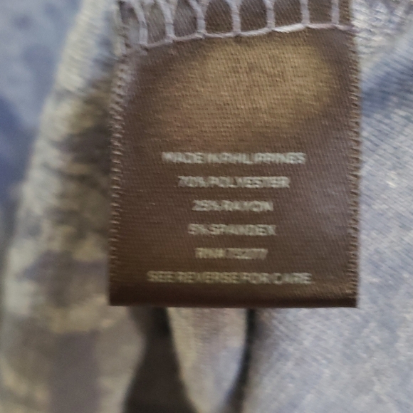 Simply Vera Vera Wang Long Sleeve Blue Top Sz S - Picture 4 of 5